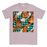 Lilac thanksgiving gnomies with leopard and tartan seamless pattern bbs Classic Tee - BundleAndBundleShop