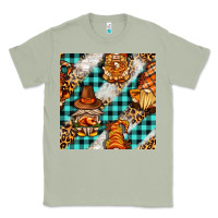 Matcha thanksgiving gnomies with leopard and tartan seamless pattern bbs Classic Tee - BundleAndBundleShop
