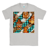 Moon Dust thanksgiving gnomies with leopard and tartan seamless pattern bbs Classic Tee - BundleAndBundleShop