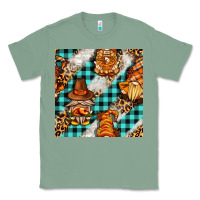 Sage thanksgiving gnomies with leopard and tartan seamless pattern bbs Classic Tee - BundleAndBundleShop