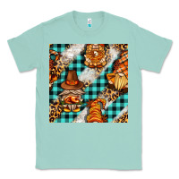 Seafoam thanksgiving gnomies with leopard and tartan seamless pattern bbs Classic Tee - BundleAndBundleShop