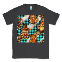 Smoke thanksgiving gnomies with leopard and tartan seamless pattern bbs Classic Tee - BundleAndBundleShop