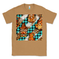 Toasted Coconut thanksgiving gnomies with leopard and tartan seamless pattern bbs Classic Tee - BundleAndBundleShop