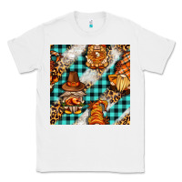 White thanksgiving gnomies with leopard and tartan seamless pattern bbs Classic Tee - BundleAndBundleShop
