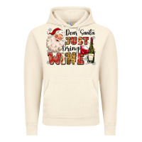 Vintage Artic dear santa just bring wine Vintage Hoodie - MaliasSmallBusiness