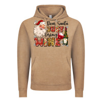 Dear Santa Just Bring Wine Vintage Hoodie | Teevron