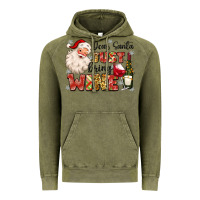 Vintage Olive dear santa just bring wine Vintage Hoodie - MaliasSmallBusiness