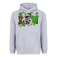 Heather Grey St. Patrick's Day LPN Heavyweight Hoodie - OliviaCreatesArt