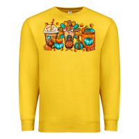 Lemon Thanksgiving Coffee Cups Premium Sweatshirt - FaDigitalArtStudio