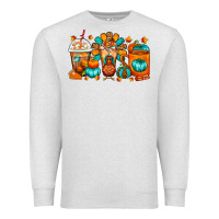 Oatmeal Heather Thanksgiving Coffee Cups Premium Sweatshirt - FaDigitalArtStudio