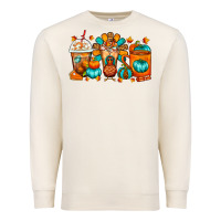 Sandshell Thanksgiving Coffee Cups Premium Sweatshirt - FaDigitalArtStudio
