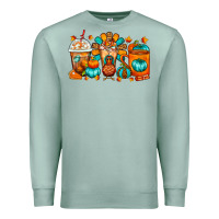 Seafoam Thanksgiving Coffee Cups Premium Sweatshirt - FaDigitalArtStudio