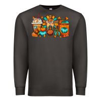 Smoke Thanksgiving Coffee Cups Premium Sweatshirt - FaDigitalArtStudio