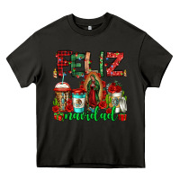 Asphalt feliz navidad lady of Guadalupe christmas coffee Heavy Core Tee - Jasminsmagicworld