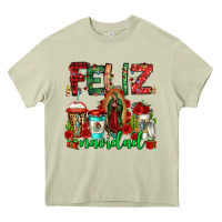 Mossy feliz navidad lady of Guadalupe christmas coffee Heavy Core Tee - Jasminsmagicworld