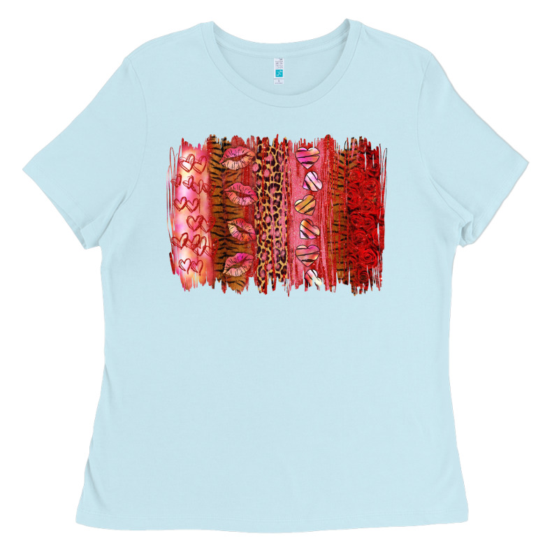 Valentine's Day Brushstrokes Ladies Tee by RanaPortraitStore | Teevron