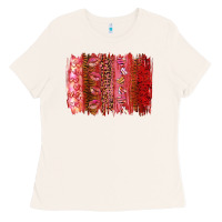 Bone Valentine's Day Brushstrokes Ladies Tee - RanaPortraitStore