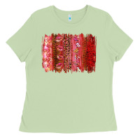 Matcha Valentine's Day Brushstrokes Ladies Tee - RanaPortraitStore