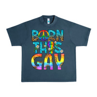 Midnight Navy Western Born This Gay Urban Heavy Tee - BundleAndBundleShop