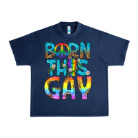 Navy Western Born This Gay Urban Heavy Tee - BundleAndBundleShop
