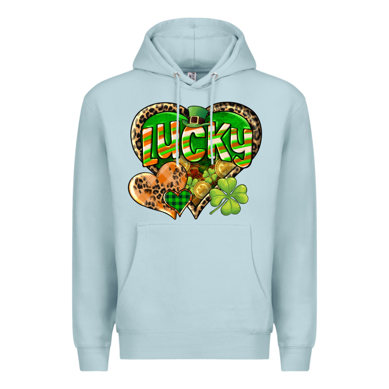 Lucky Heart St. Patrick's Day Premium Hoodie by CowGirlArtShop | Teevron