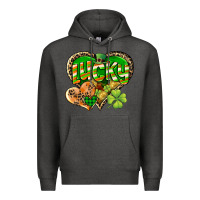 Charcoal Heather Lucky heart St. Patrick's Day Premium Hoodie - CowGirlArtShop