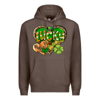 Coffee Lucky heart St. Patrick's Day Premium Hoodie - CowGirlArtShop