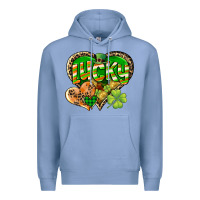 Colony Blue Lucky heart St. Patrick's Day Premium Hoodie - CowGirlArtShop