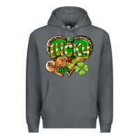 Rock Lucky heart St. Patrick's Day Premium Hoodie - CowGirlArtShop