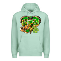 Seafoam Lucky heart St. Patrick's Day Premium Hoodie - CowGirlArtShop