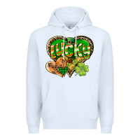 White Lucky heart St. Patrick's Day Premium Hoodie - CowGirlArtShop