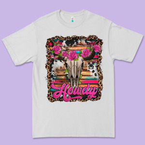 Howdy Valentine's Day Bull Skull Premium Tee Designed By Jasminsmagicworld
