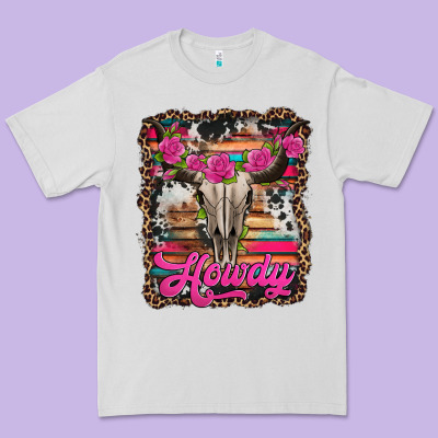 Howdy Valentine's Day Bull Skull Premium Tee Designed By Jasminsmagicworld