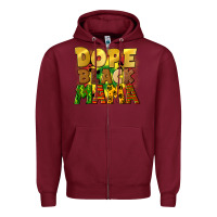 Burgundy dope black mama juneteenth Zipper Hoodie - CowGirlArtShop