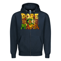 Navy dope black mama juneteenth Zipper Hoodie - CowGirlArtShop