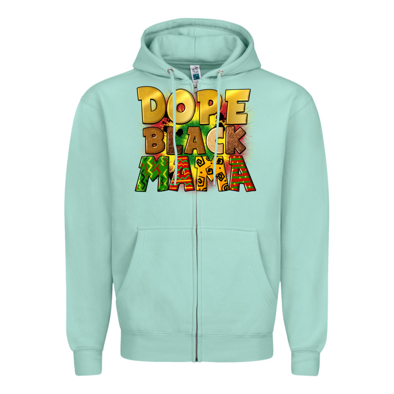 Dope Black Mama Juneteenth Zipper Hoodie by CowGirlArtShop | Teevron