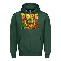Sports Green dope black mama juneteenth Zipper Hoodie - CowGirlArtShop