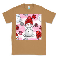 Toasted Coconut cute snowman and snow flakes seamless pattern bbs Classic Tee - BundleAndBundleShop