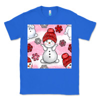 True Royal cute snowman and snow flakes seamless pattern bbs Classic Tee - BundleAndBundleShop