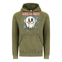 Chill Out Christmas Snowman Vintage Hoodie | Teevron