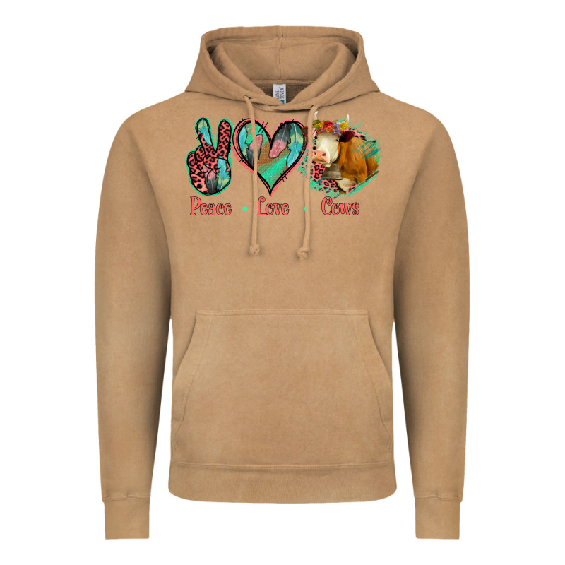 Peace Love Cows Vintage Hoodie by Jasminsmagicworld | Teevron