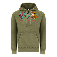 Vintage Olive Peace Love Cows Vintage Hoodie - Jasminsmagicworld