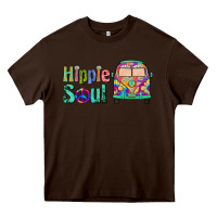 Chocolate Brown hippie soul caravan Heavy Core Tee - BarkalooDesign