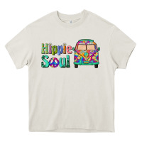 Cream hippie soul caravan Heavy Core Tee - BarkalooDesign