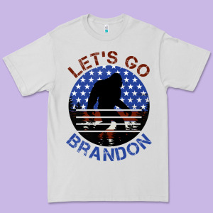 Let's Go Brandon Bigfoot Premium Tee Designed By Jasminsmagicworld