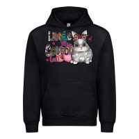 Black Little Miss Cotton Tail Urban Hoodie - CowhideDigitalArt