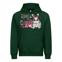 Forest Green Little Miss Cotton Tail Urban Hoodie - CowhideDigitalArt