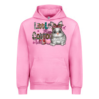 Fuchsia Pink Little Miss Cotton Tail Urban Hoodie - CowhideDigitalArt