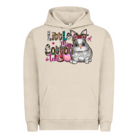 Pigment French Oak Little Miss Cotton Tail Urban Hoodie - CowhideDigitalArt