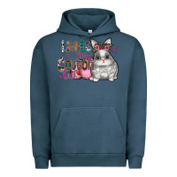 Pigment Midnight Navy Little Miss Cotton Tail Urban Hoodie - CowhideDigitalArt
